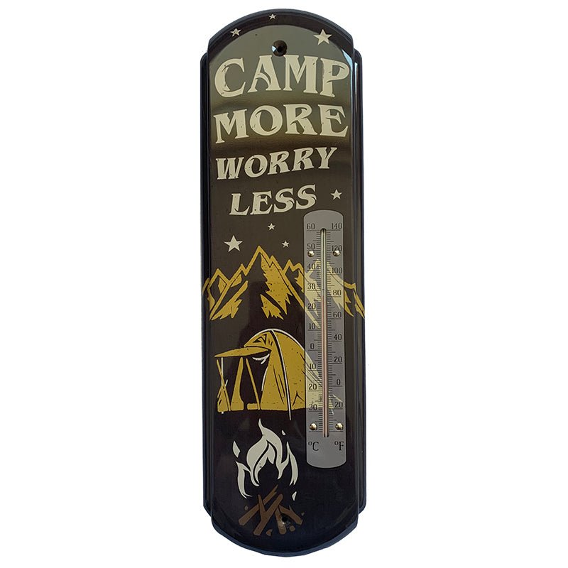 Camp More Worry Less Metal Thermometer Sign – Elliot Avenue by Label  Shopper