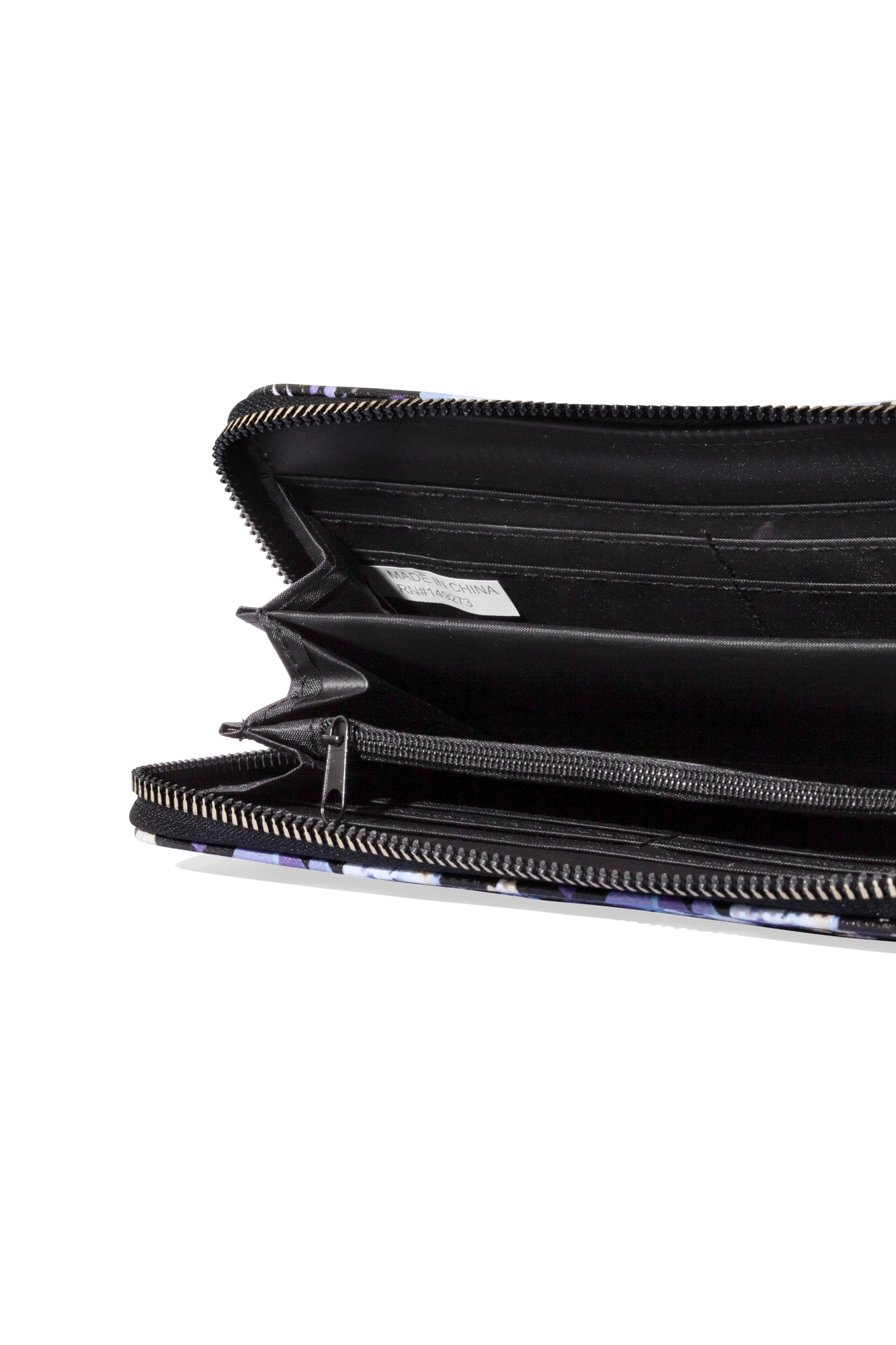 Interior of wallet with multiple pockets