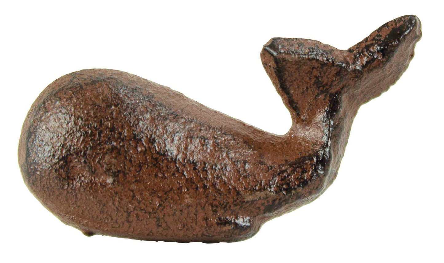 Cast iron whale drawer knob