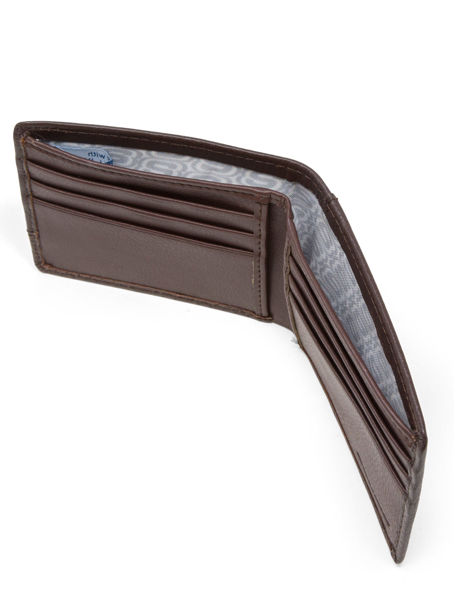 Brown wallet 6 card slots, 2 slip pockets and one cash compartment