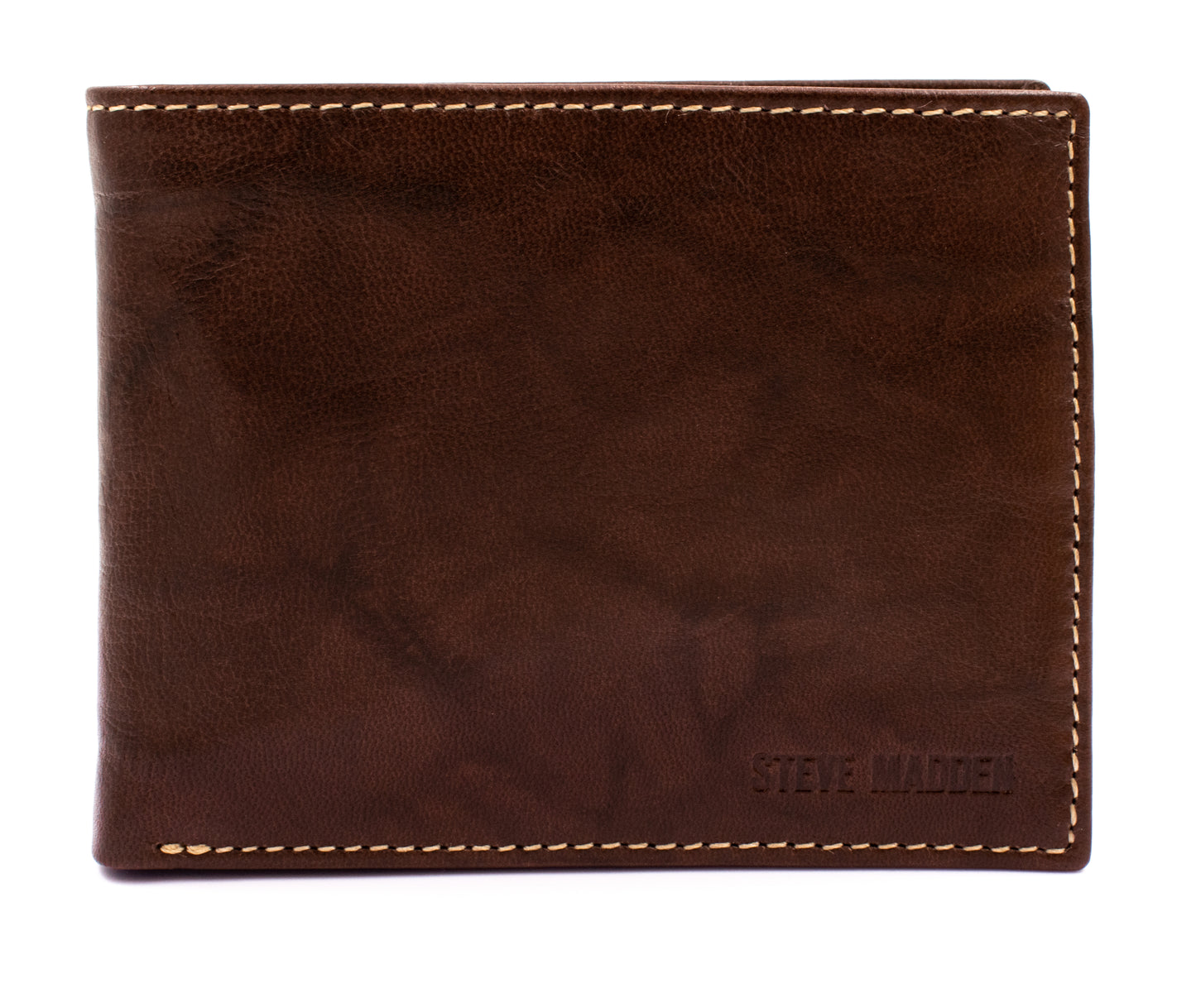 Brown wallet with 8 card slots, 1 mesh slot for your ID, and 1 large billfold compartment and RFID blocking technology