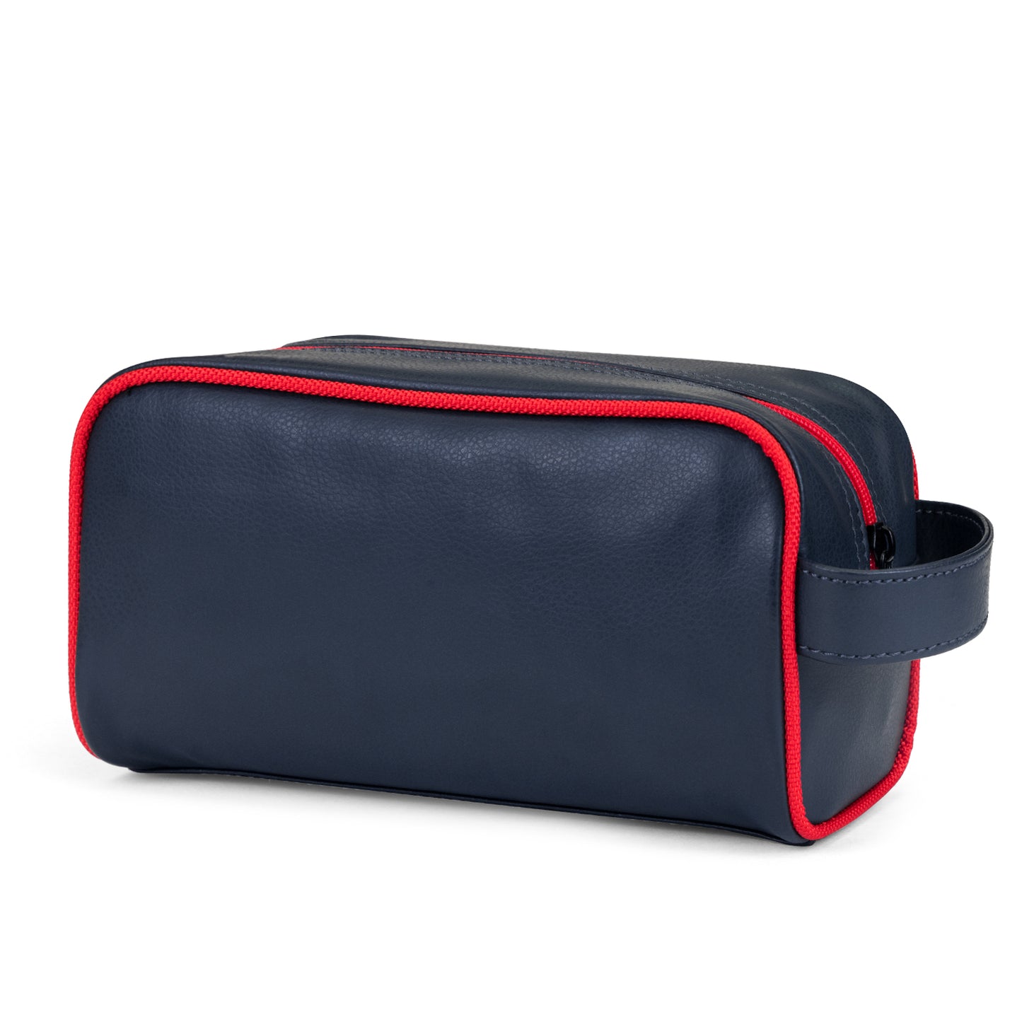 Blue and red water-resistant travel kit