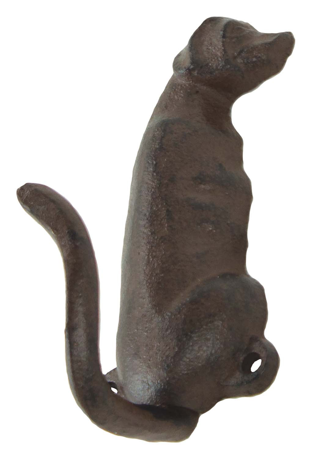 Cast iron dog leash holder with tail hook