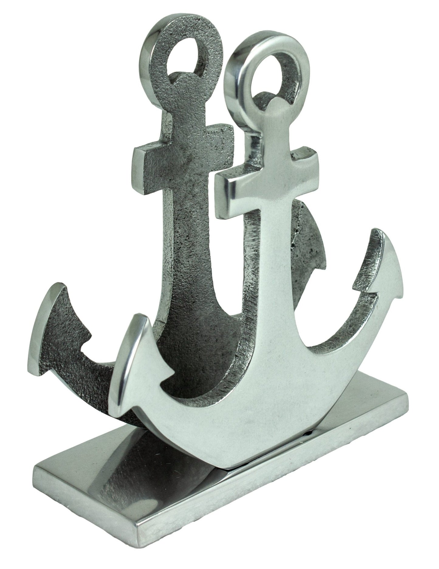 SIlver toned anchor napkin holder